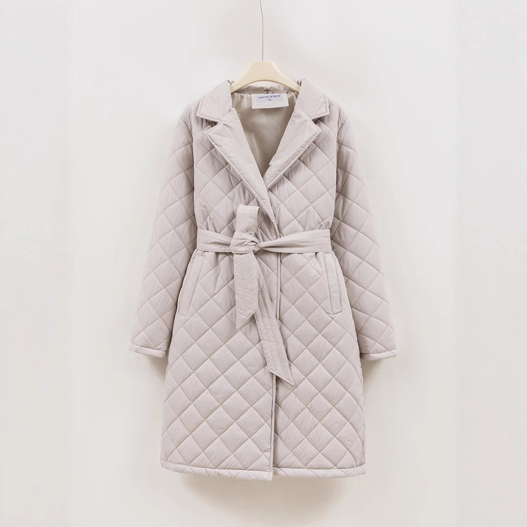 Gabriella - Lace-Up Cotton Coat