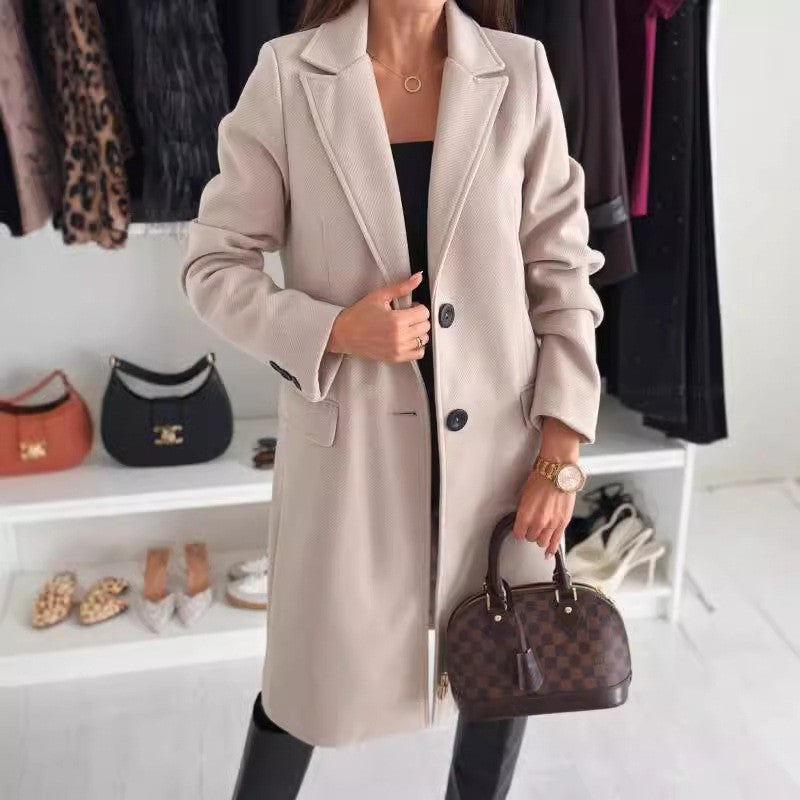Evelyn - Single-Breasted Tweed Coat