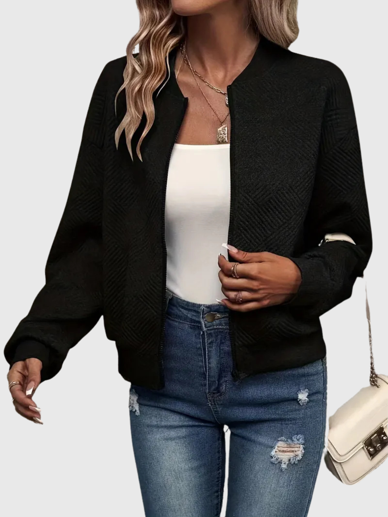 Laurie | Textured Zip Jacket