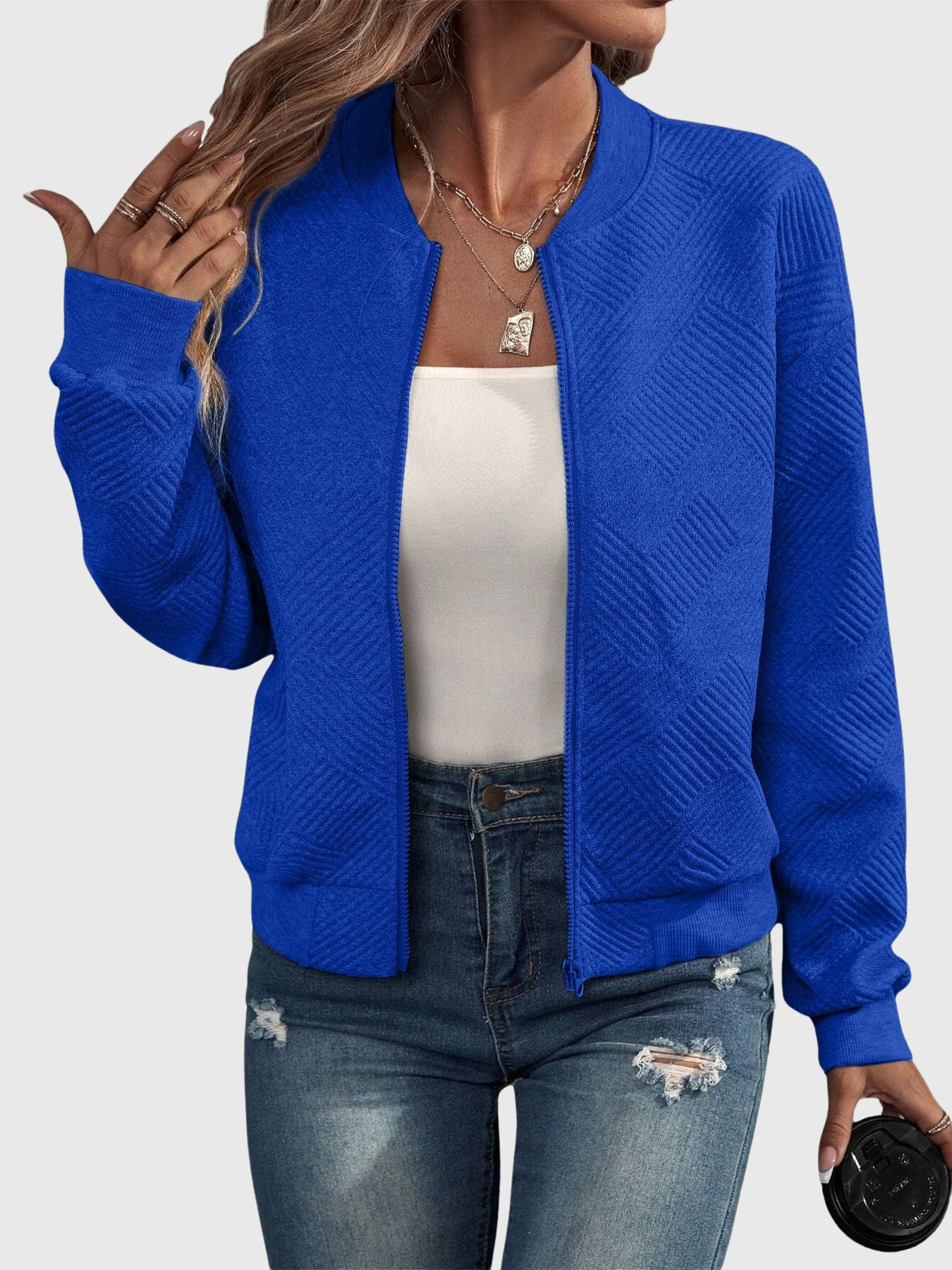 Laurie | Textured Zip Jacket