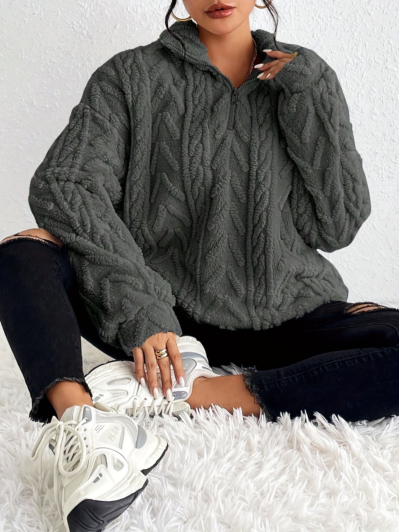 Zoe | Quarter-Zip Sweater