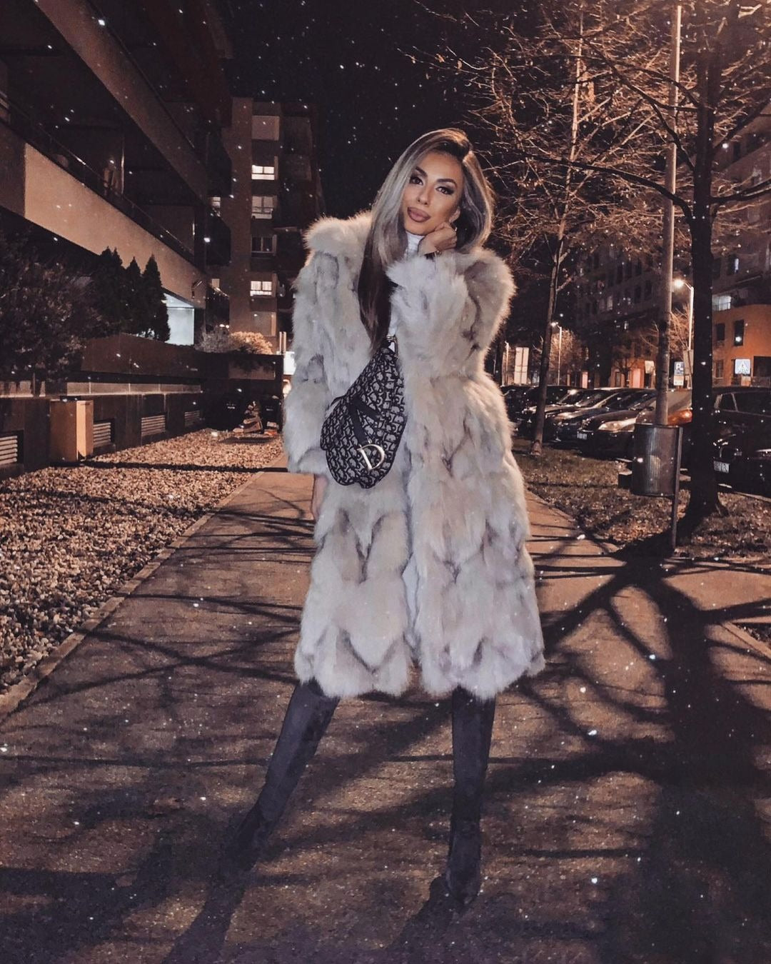 Dawn - Long Fox Faux Coat